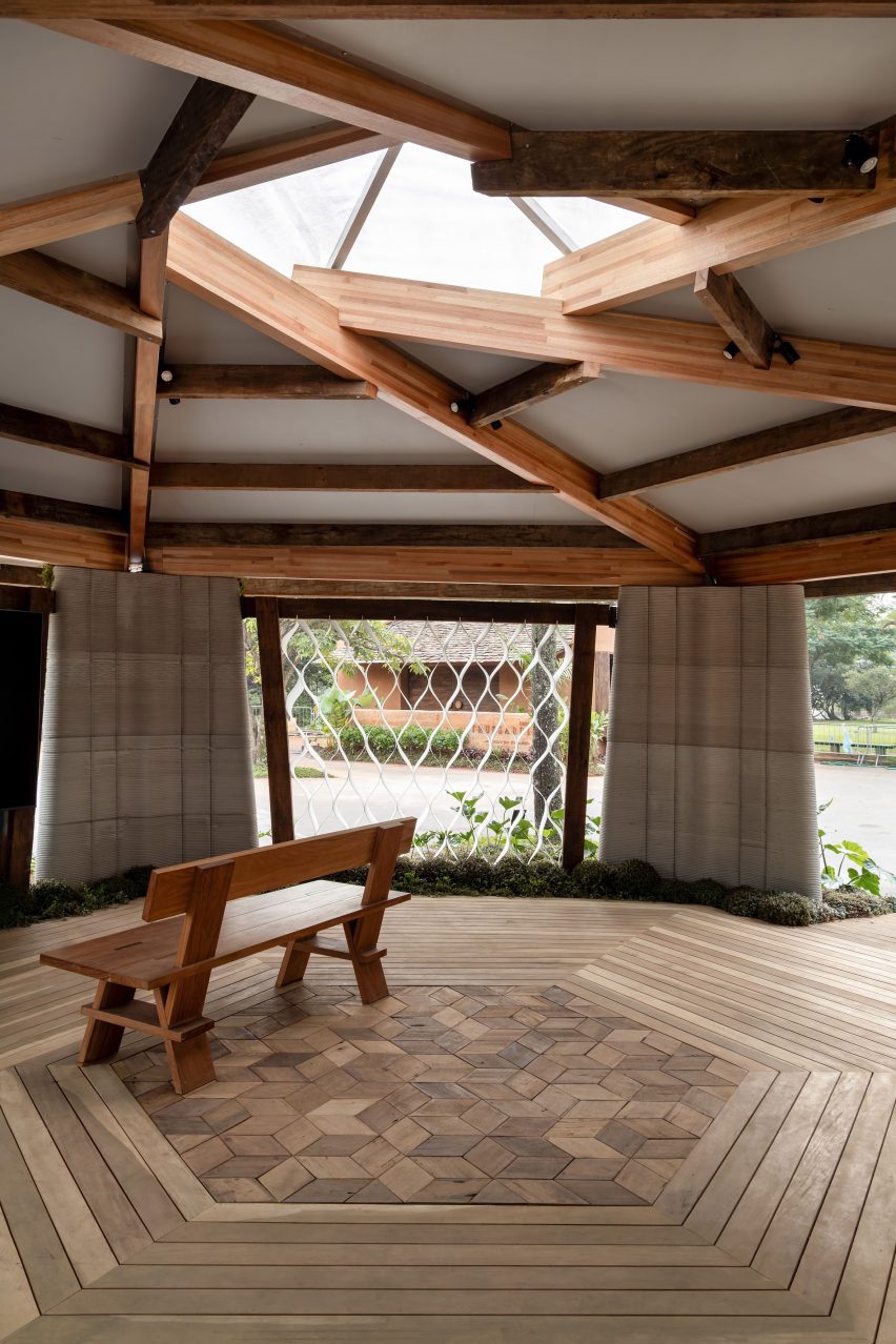 3D printed pavilion in Brazil interior