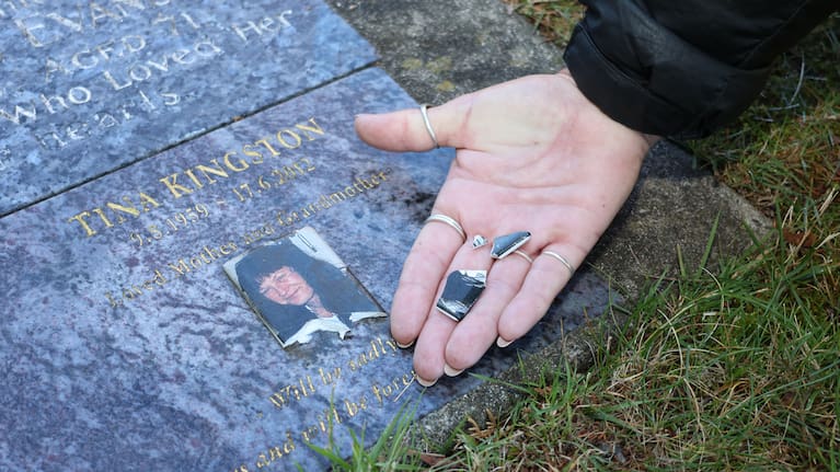 Tania Kingston believed her mother's headstone was damaged after it was run over by a lawnmower and wanted it to be fixed.