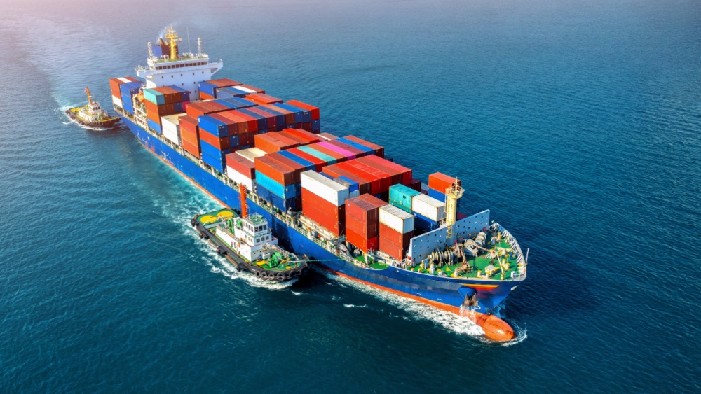 container ship at sea