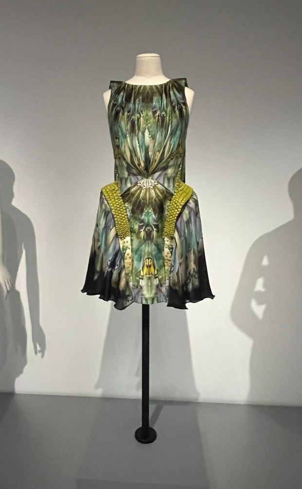 A silk dress by British designer Alexander McQueen, from 2010. (Ray Mark Rinaldi / Special to The Denver Post)