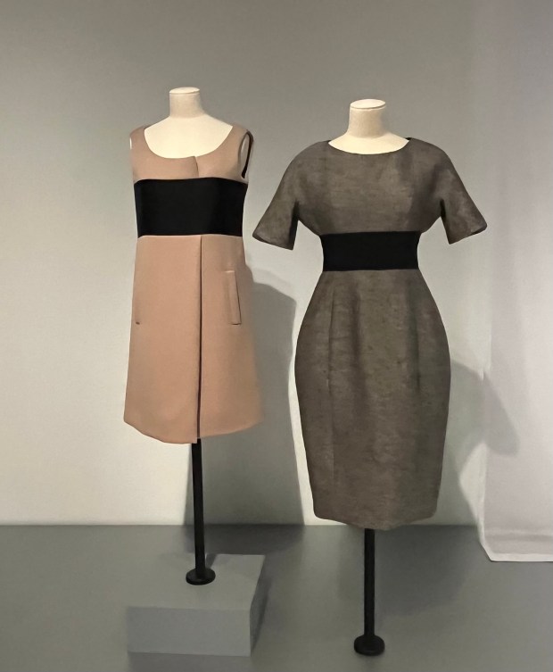 Dresses by Geoffrey Beene (left) and Norman Norell (right). (Ray Mark Rinaldi / Special to The Denver Post)