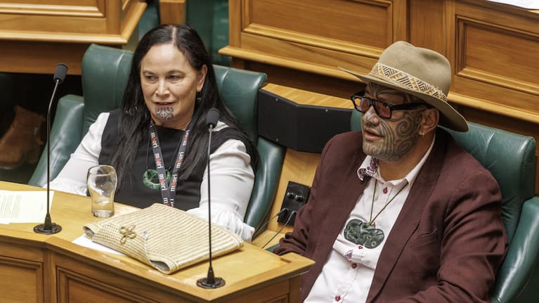Te Pāti Māori co-leaders Debbie Ngarewa Packer and Rawiri Waititi.