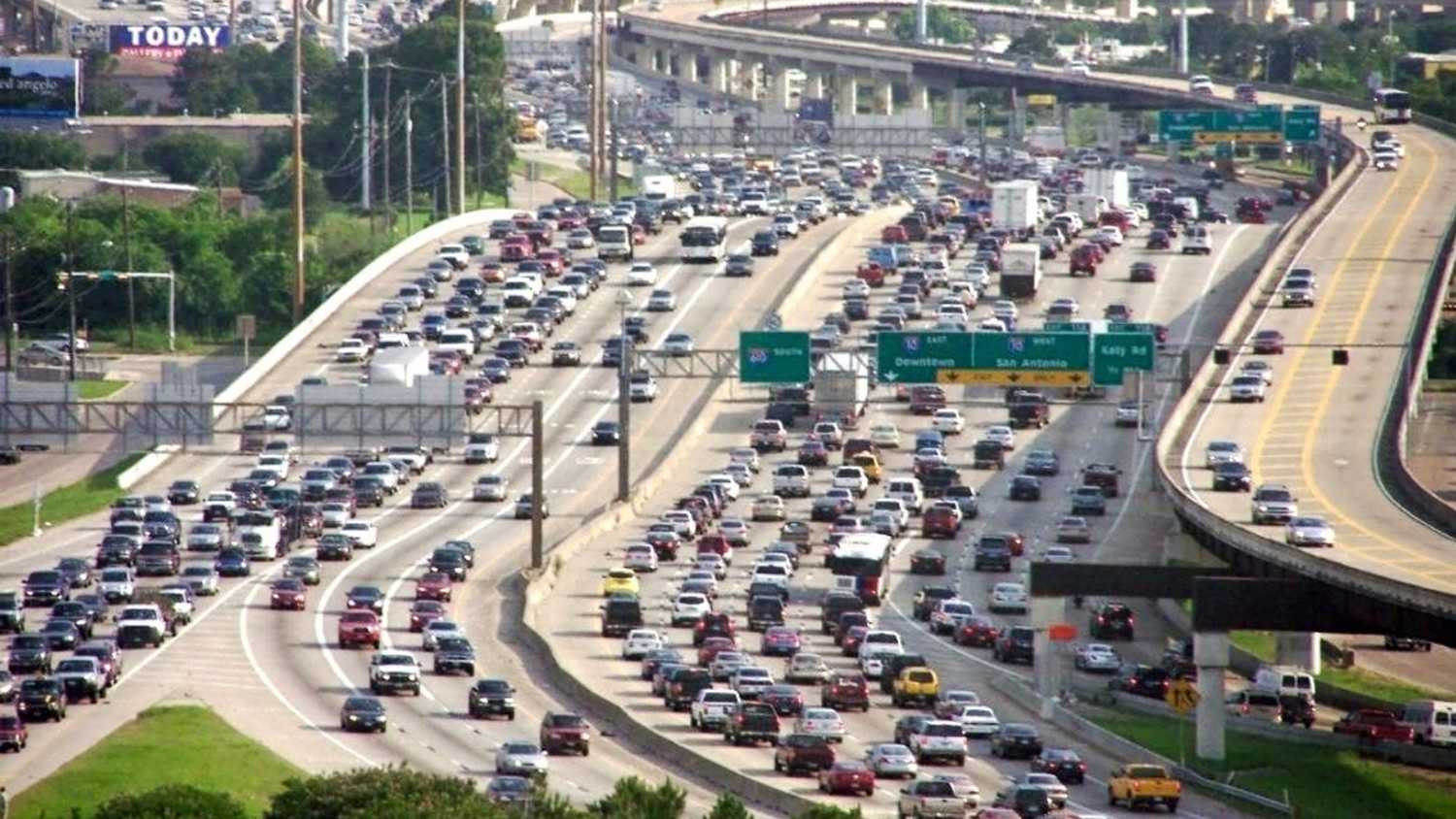 Severe traffic congestion in Texas.