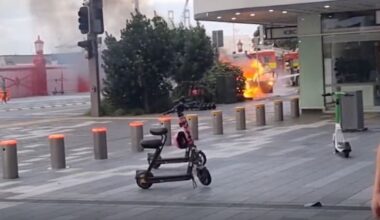 Car engulfed in flames in Auckland CBD