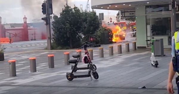 Car engulfed in flames in Auckland CBD