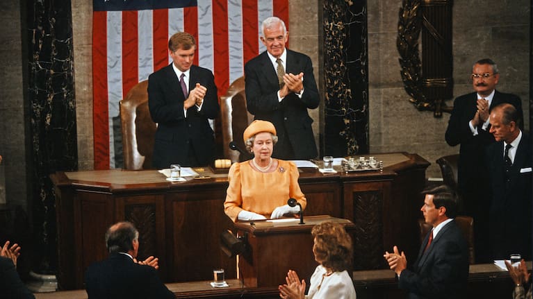 The late Queen Elizabeth II wowed Congress in 1991