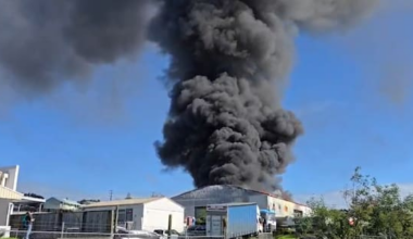 Firefighters put out large boat factory blaze in west Auckland
