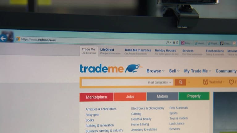 Trade Me homepage (file image).