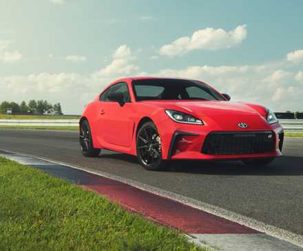 Toyota GR86 parked in racetrack