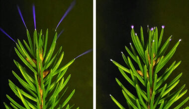 Scientists capture treetops glowing during a storm for the first time
