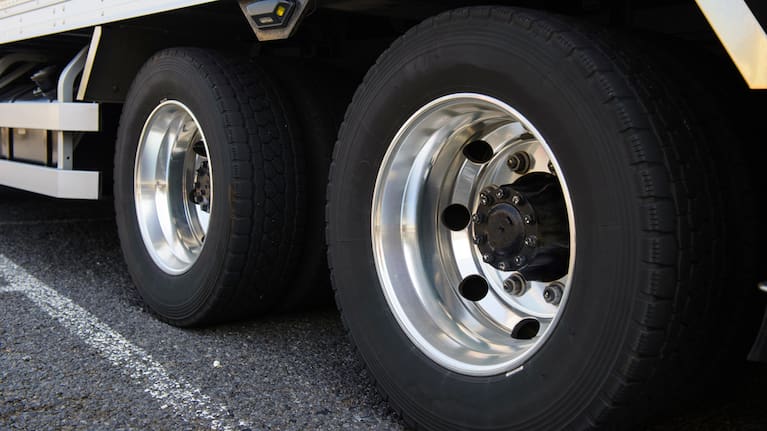 Truck tyres file image.
