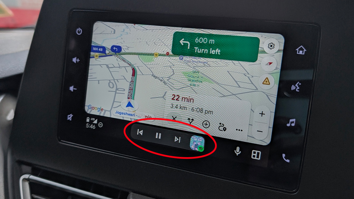 Android Auto taskbar widget feature
