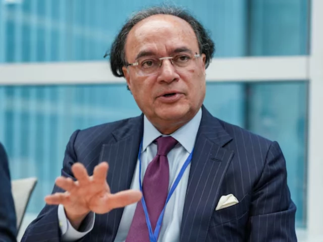 pakistan finance minister muhammad aurangzeb speaks during an interview at the international monetary fund and world bank group s annual spring meetings in washington dc us april 13 2026 photo reuters
