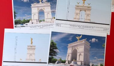 Triumphal arch design plans unveiled by Trump : NPR