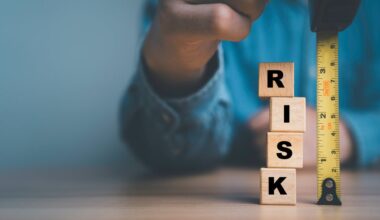 Four blocks stacked on top of each other, spelling out the word "Risk."