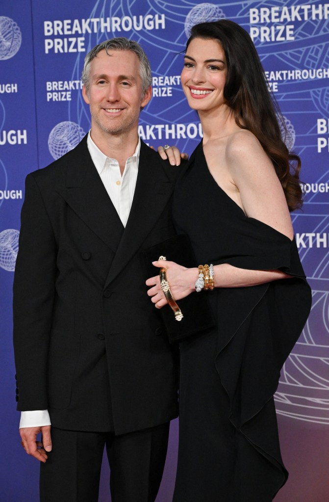 Adam Shulman and Anne Hathaway attend the Breakthrough Prize Ceremony