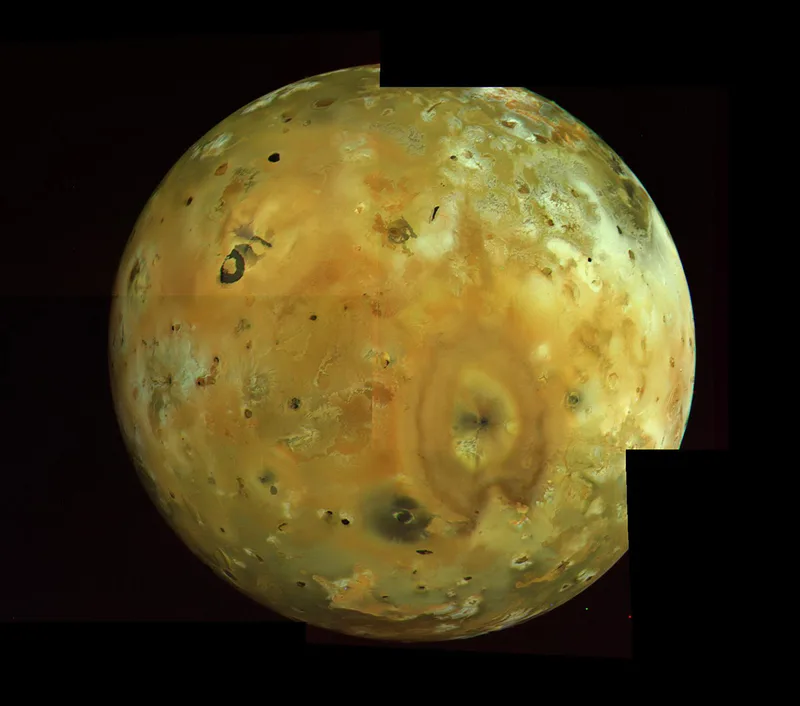 A view of Jupiter's volcanic moon Io, captured by Voyager 1. Credit: NASA/JPL