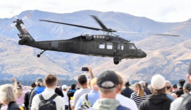 Fighters in flight for festivities - Otago Daily Times