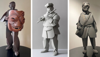 Artist Creates Cardboard Figure Sculptures Inspired by His Family and Community