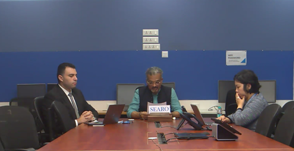 webinarpic2 Dr Nilesh Buddha, the Regional Emergency Director provided the opening remark Vaccine Composition Meetings and Strengthening Influenza Surveillance