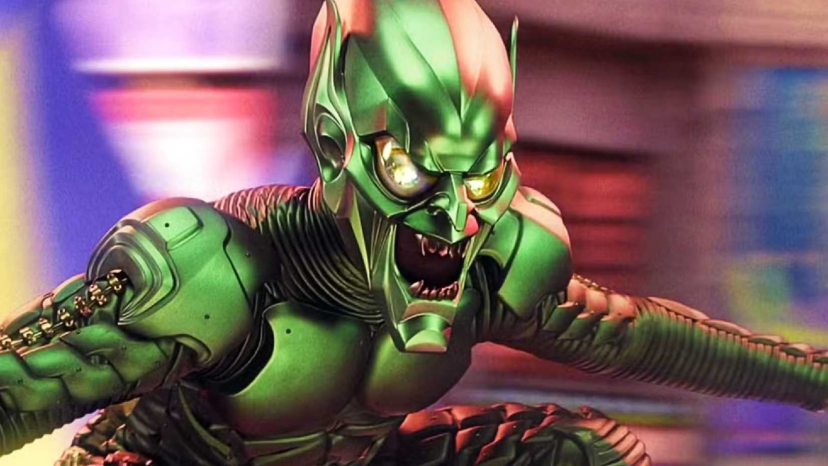 willem dafoe's green goblin in sam raimi's spider-man movie