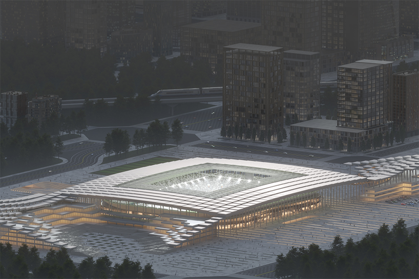 xi’an international football center opens its stadium bowl to the city through a porous form - 1