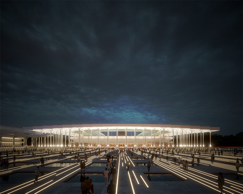 xi’an international football center opens its stadium bowl to the city through a porous form - 2