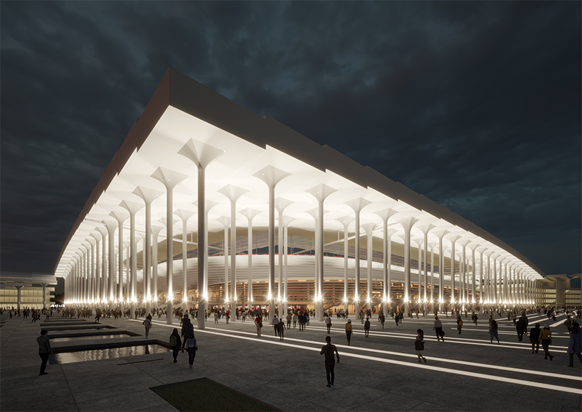 xi’an international football center opens its stadium bowl to the city through a porous form - 3