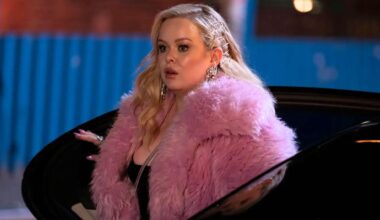 Nicola Coughlan steps out of a car