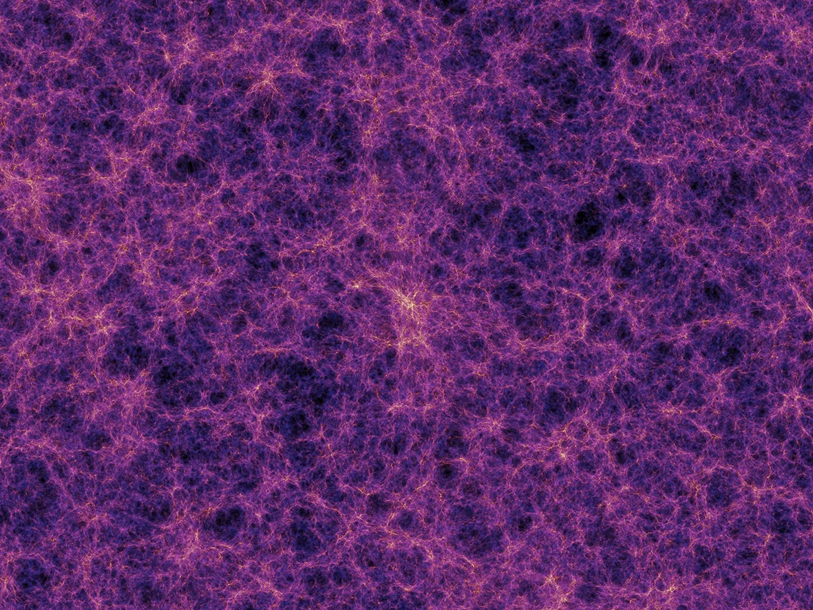 An artist’s impression of the cosmic web, the huge structure that contains all of the Universe’s matter. 