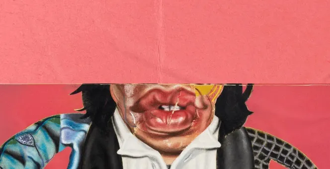 Album cover for The Rolling Stones' "Foreign Tongues," featuring a collage of the band members' faces.
