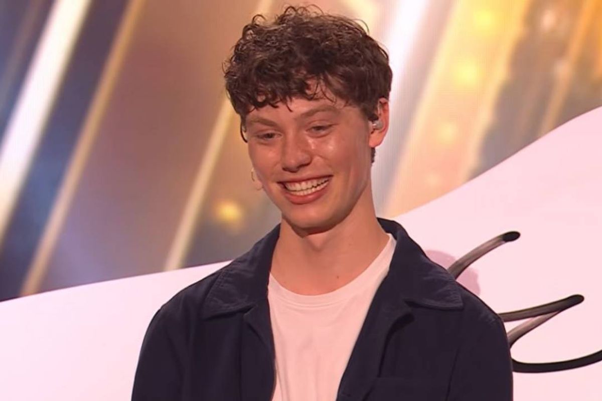 Smiling teenager