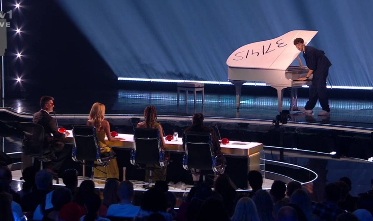 Teenager on stage with a piano