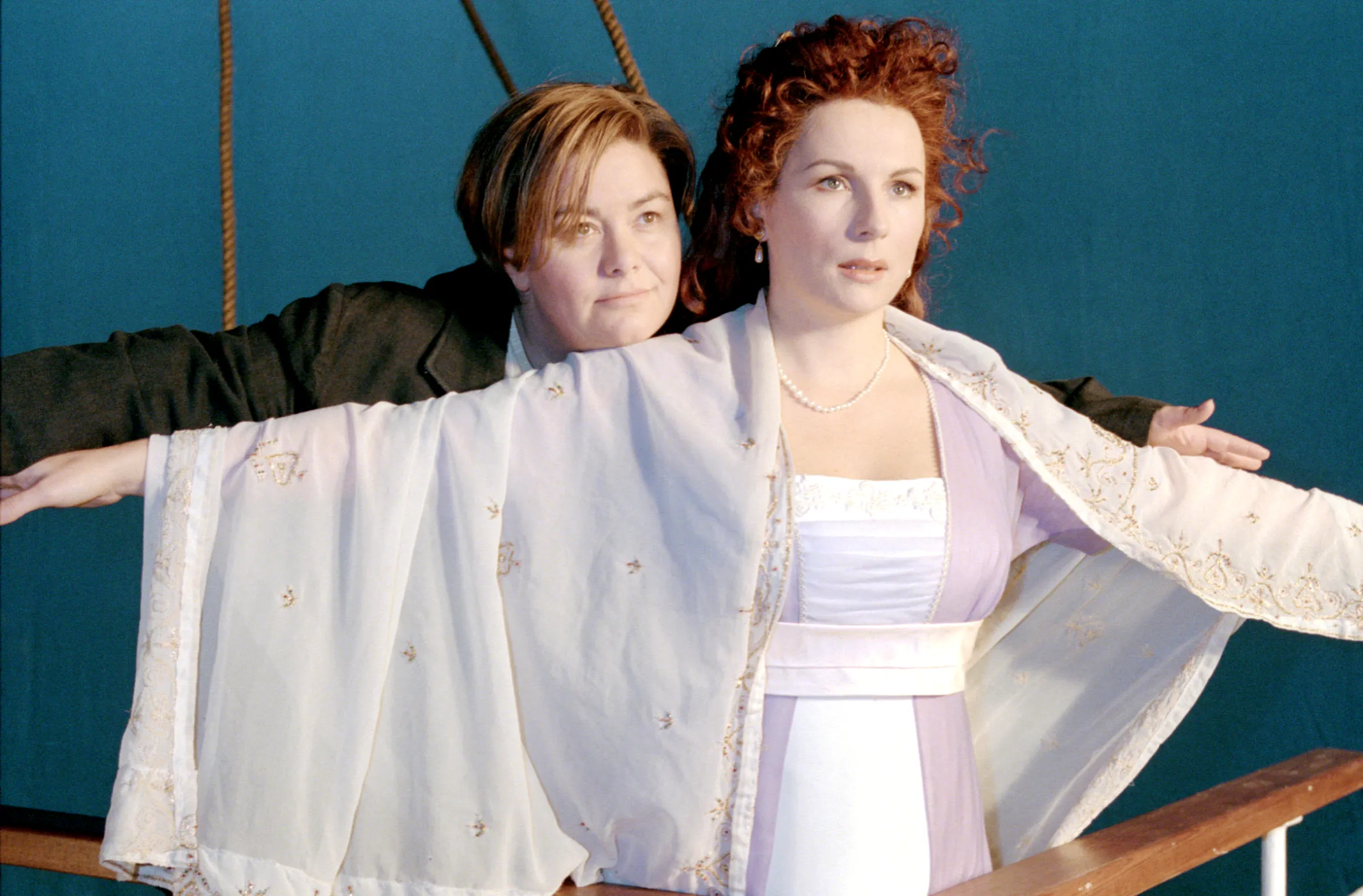 FRENCH AND SAUNDERS (aka FRENCH AND SAUNDERS CHRISTMAS SPECIAL 1998), (from left): Dawn French, Jennifer Saunders, 'Titanic',