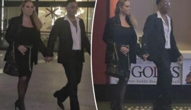 Mariah Carey, Anderson .Paak seen on PDA-filled movie date