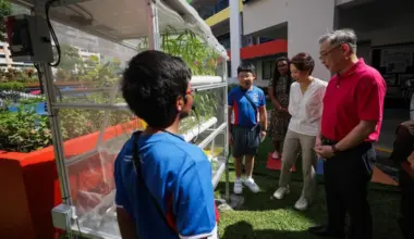 Deputy Prime Minister Gan Kim Yong at the launch of Go Green SG 2026 at Naval Base Primary School on May 11.