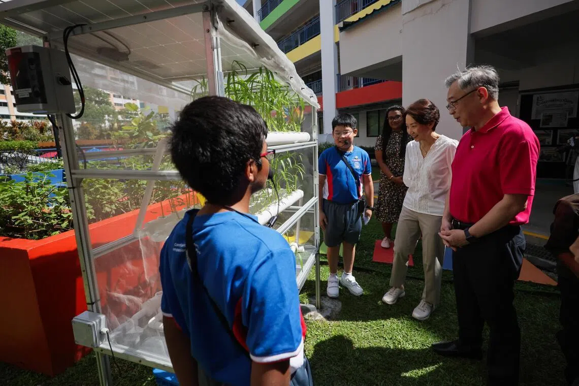 Deputy Prime Minister Gan Kim Yong at the launch of Go Green SG 2026 at Naval Base Primary School on May 11.