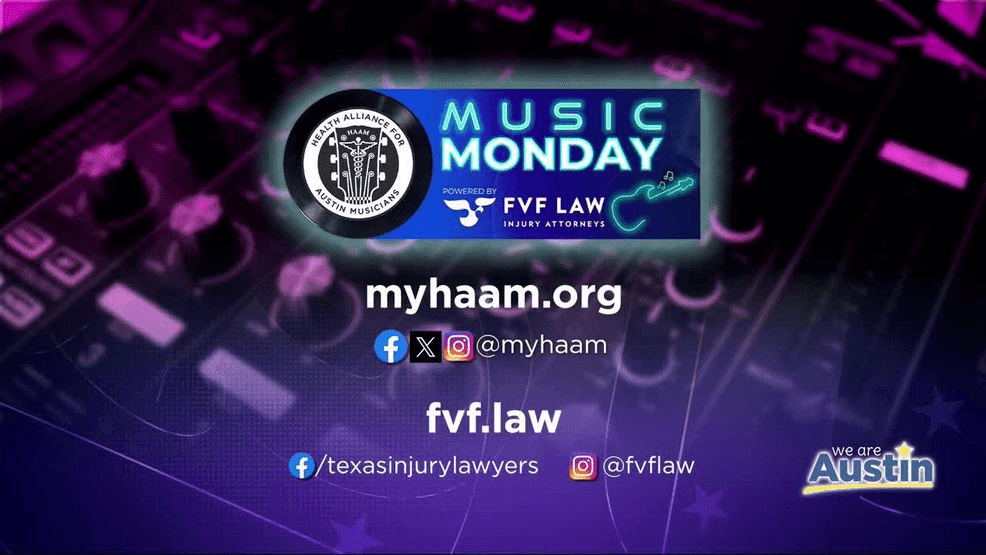 {p}We AreAustin's weekly Music Monday segment is powered by FVF Law, an Austin-based injury law firm described as devoted members of the Central Texas community. The firm supports the local music spotlight and emphasizes the value of live music in Austin, with a focus on backing the artists who create it.{/p}