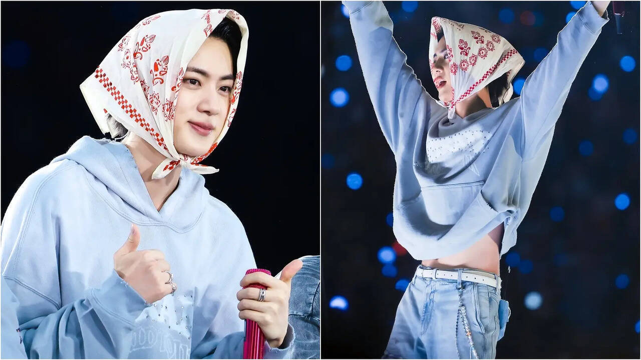 BTS's Jin Stuns with His Abs and Bandana at ARIRANG Concert in El Paso - Fans Respond