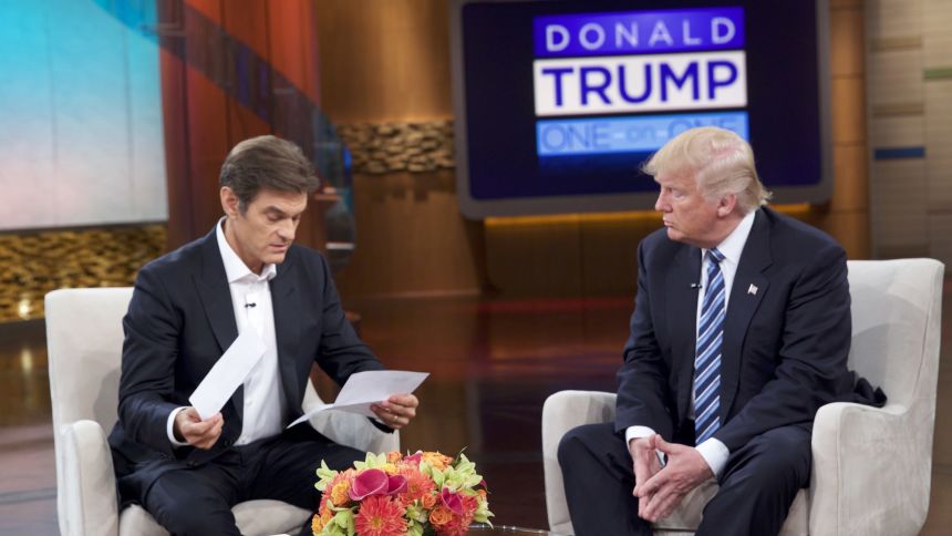 Mehmet Oz looks at what Republican presidential nominee Donald Trump said were <a href=