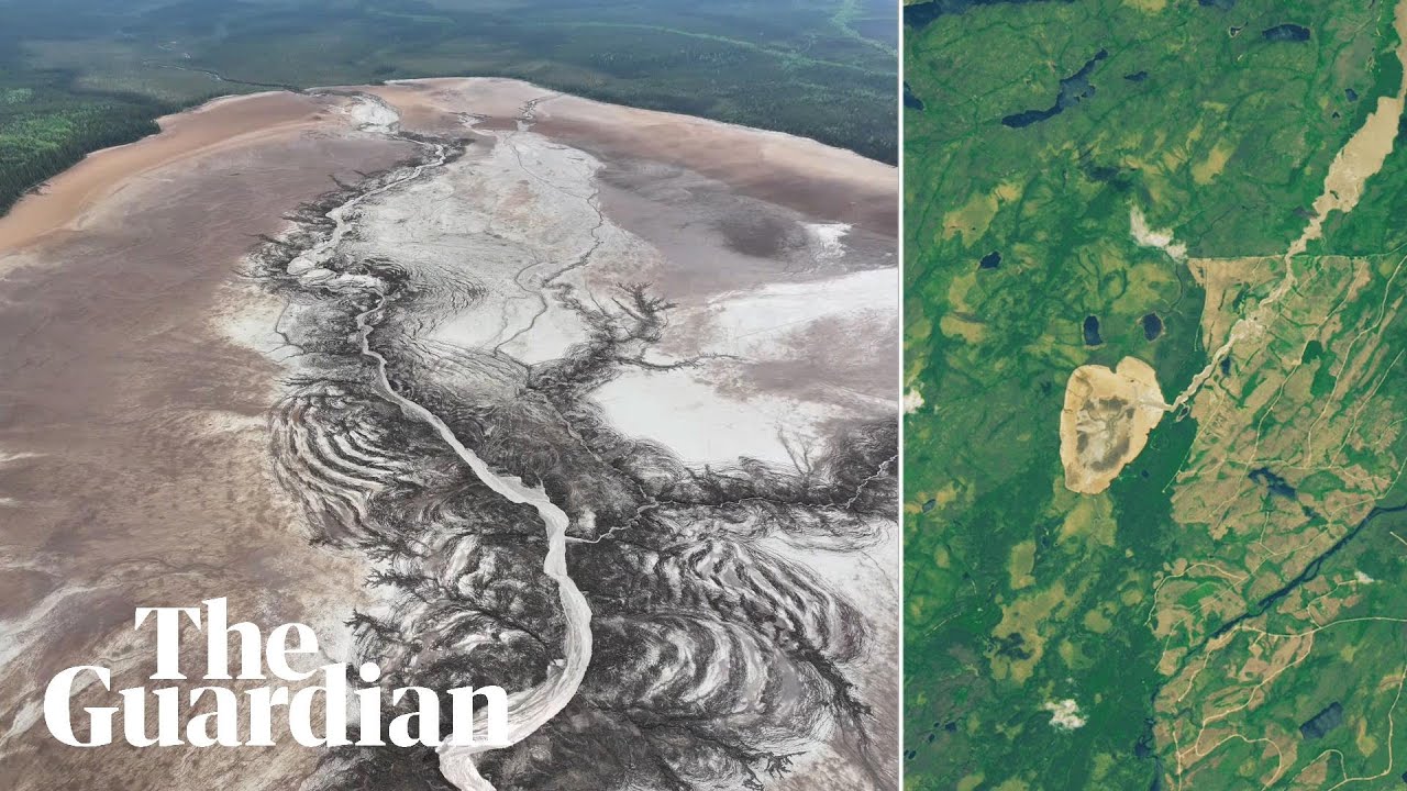 Quebec lake breaks bank and empties out downstream - YouTube