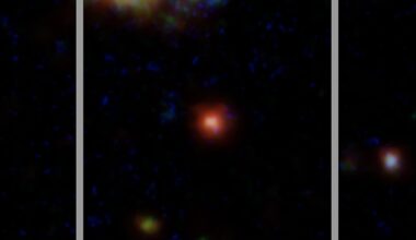 Close-up image of the X-ray dot in X-ray and optical light. X-ray: NASA/CXC/Max Plank Inst./R. Hviding et al.; Optical/IR; NASA/ESA/STScI/HST; Image Processing: NASA/CXC/SAO/N. Wolk