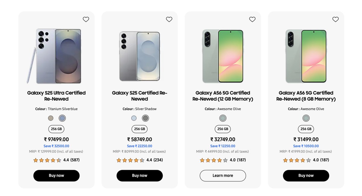 Samsung starts selling officially refurbished smartphones in India