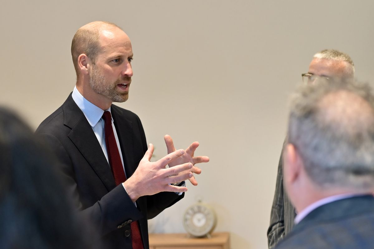 The Prince of Wales meeting people at the suicide prevention charity in Birmingham