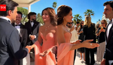 Alia Bhatt meets Carlos Sainz at Cannes; Bollywood and F1 fans say 'They look cute together'- WATCH﻿ |