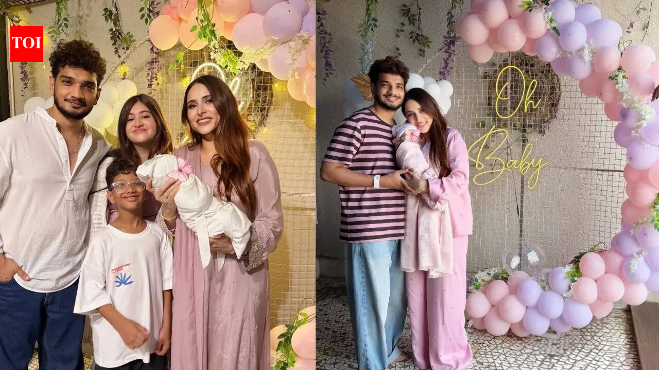 Munawar Faruqui and wife Mehzabeen share the first glimpse of their newborn daughter; reveal baby girl’s name