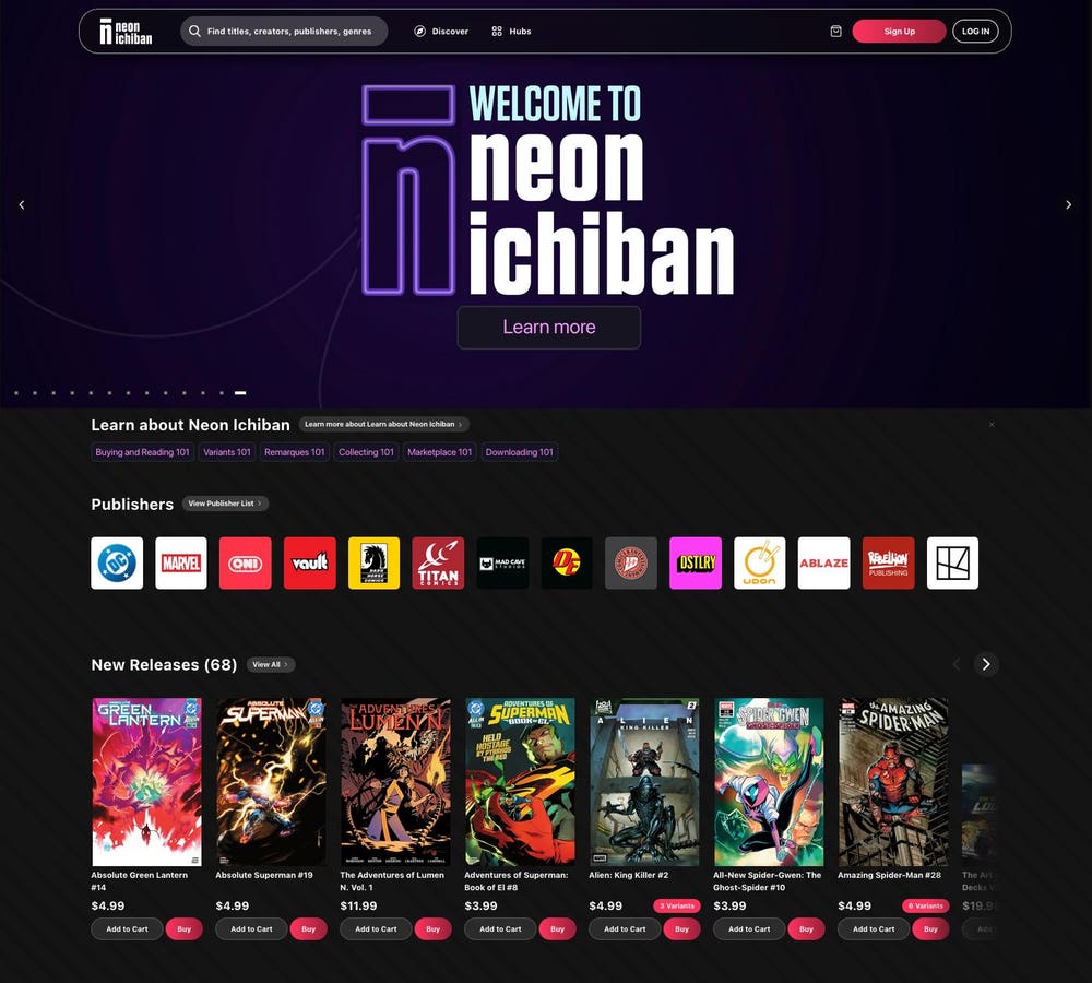 Digital Comics Platform Neon Ichiban Launches New App And Features