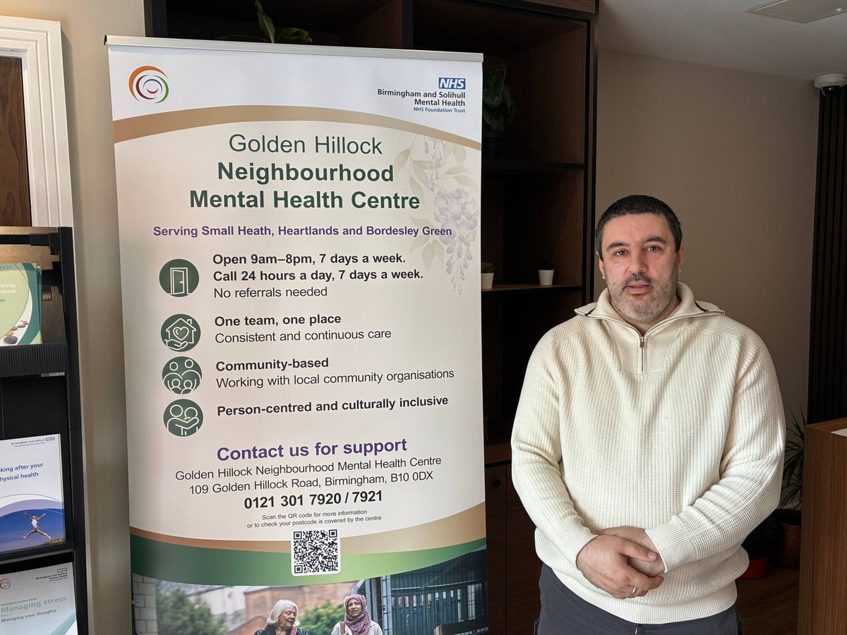 Darren Westwood at the Neighbourhood Mental Health Centre on Golden Hillock Road. PIC: Gurdip Thandi LDR