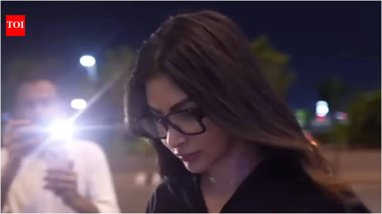 Mouni Roy makes FIRST public appearance at airport after announcing separation from Suraj Nambiar