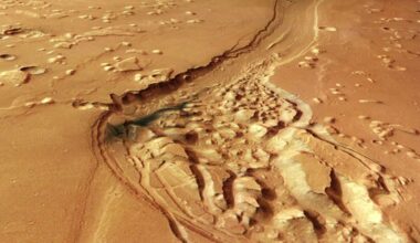 This View Was Generated From The Digital Terrain Model And The Nadir And Colour Channels Of The High Resolution Stereo Camera On Esa’s Mars Express.